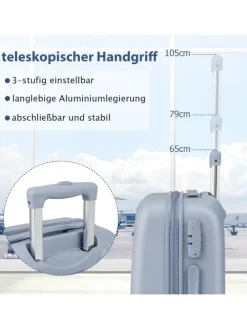 20" Handgepäckkoffer aus PC in Blau