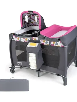 5 in 1 Beistellbett Baby bis 36 Monaten in Lila