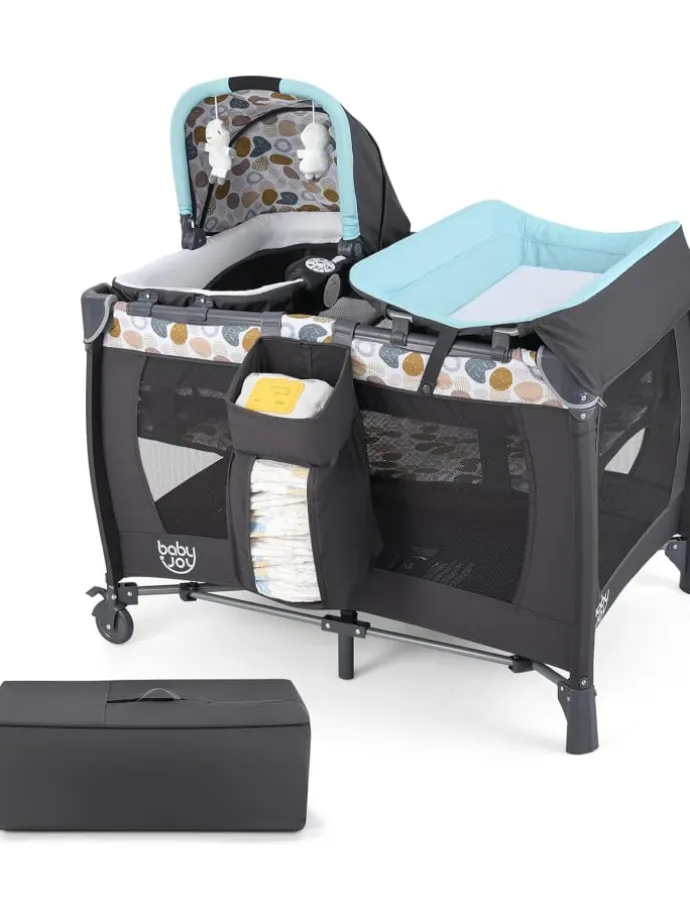 5 in 1 Beistellbett Baby bis 36 Monaten in Blau