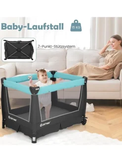5 in 1 Beistellbett Baby in Grün