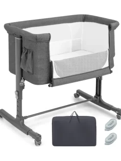 3 in 1 Beistellbett in Anthrazit