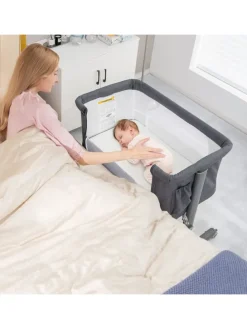 3 in 1 Beistellbett in Anthrazit
