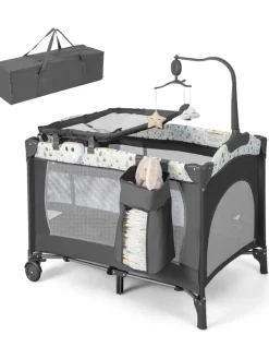 4 in 1 Beistellbett in Beige