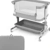 3 in 1 Beistellbett in Grau