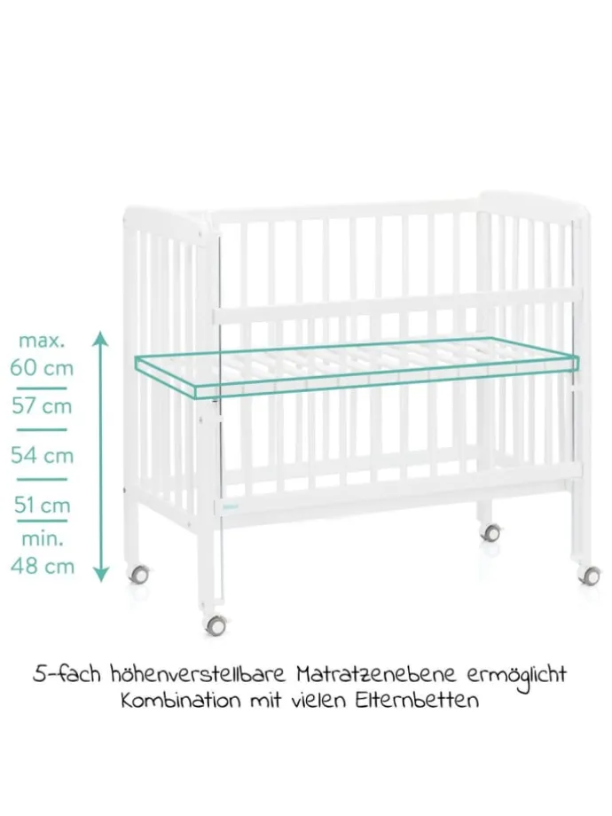 2 in 1 Beistellbett, Stubenbett Nino (auch in weiss