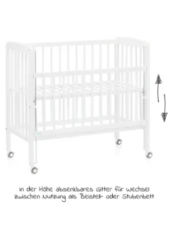 2 in 1 Beistellbett, Stubenbett Nino (auch in weiss