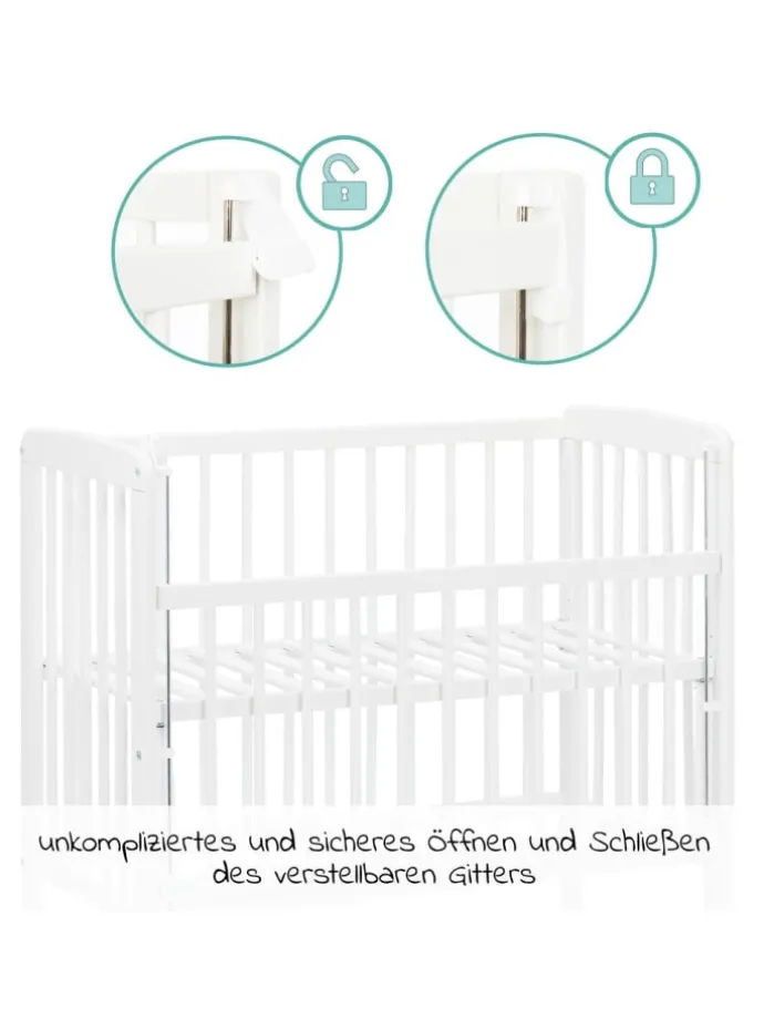 2 in 1 Beistellbett, Stubenbett Nino (auch in weiss