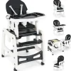 3 in 1 Hochstuhl Sitzgruppe in Schwarz