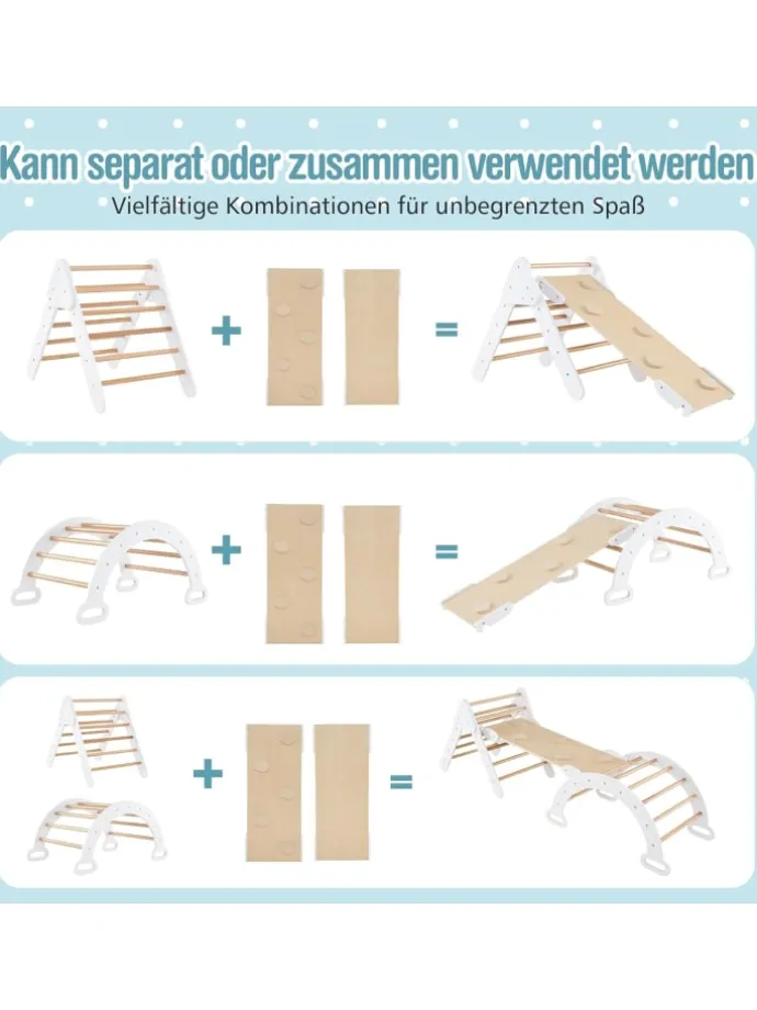 4 in 1 Kletterdreieck ab 1 Jahre in Weiß