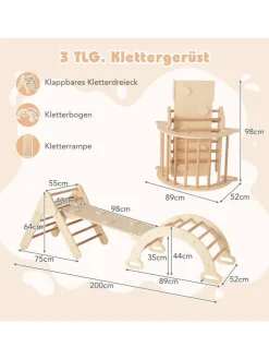 4 in 1 Kletterdreieck in Beige
