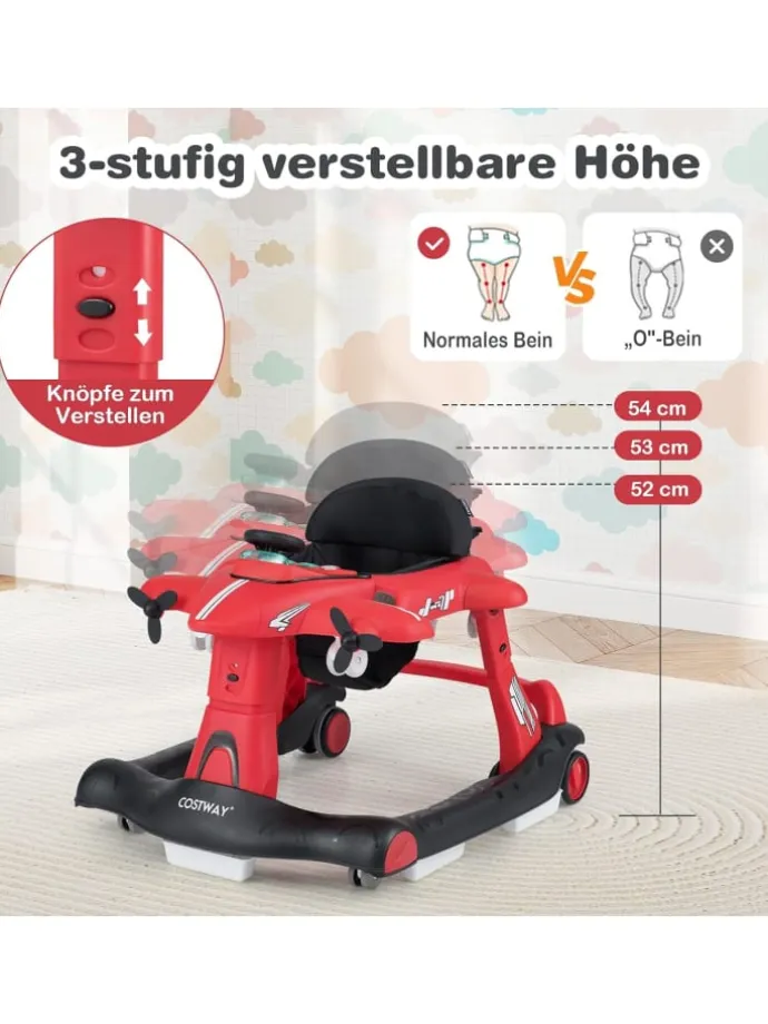 6 in 1 Lauflernhilfe in Rot