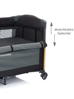2 in 1 Reisebett & Beistellbett Cadiz in in grau