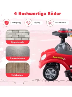 3 in 1 Rutschauto 2-6 Jahren in Rot