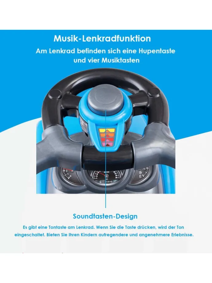 3 in 1 Rutschauto 2-6 Jahren in Blau