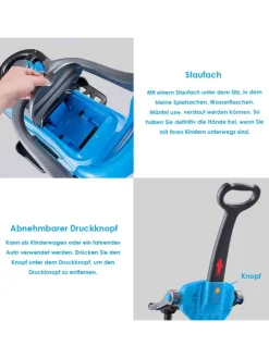 3 in 1 Rutschauto 2-6 Jahren in Blau