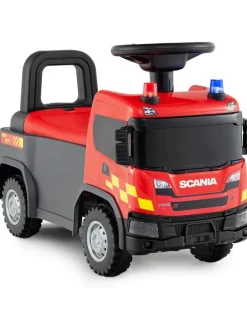 2 in 1 Rutschauto, Polizeiauto mit Lenkrad in Rot