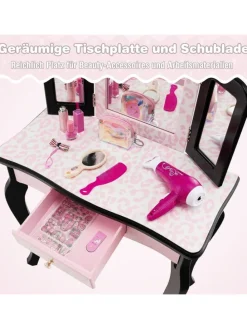 2 in 1 Schminktisch in Rosa