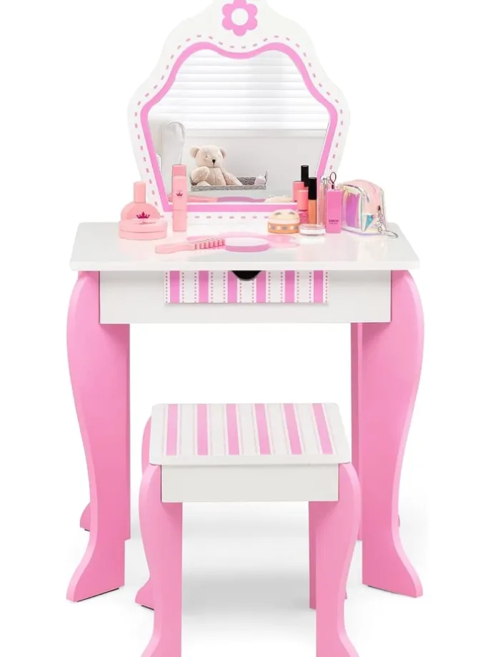 2 in 1 Schminktisch in Rosa