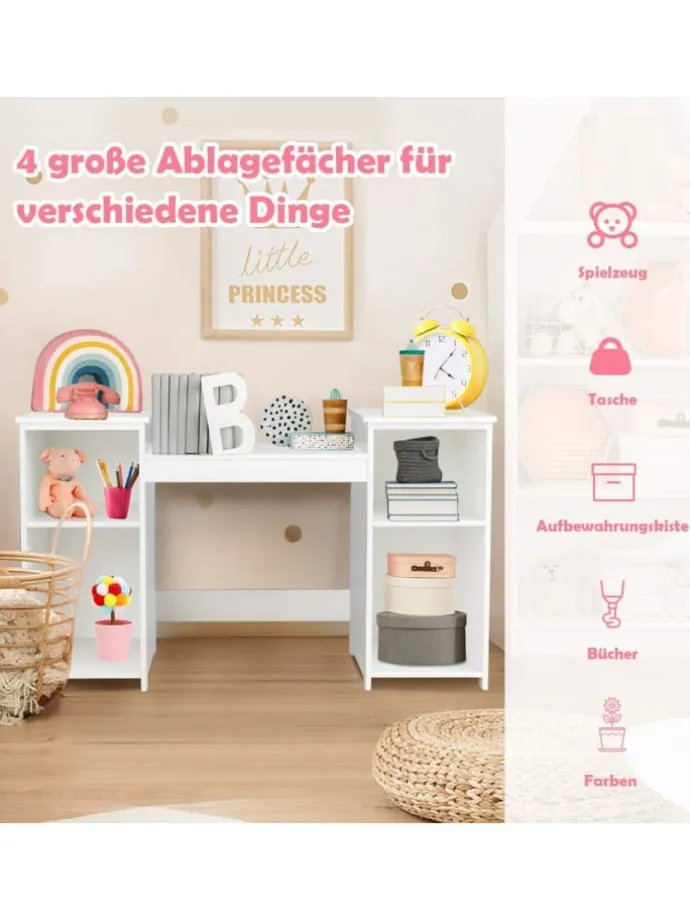 2 in 1 Schminktisch in Weiß