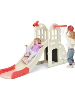 6 in 1 Spielplatz in Rosa