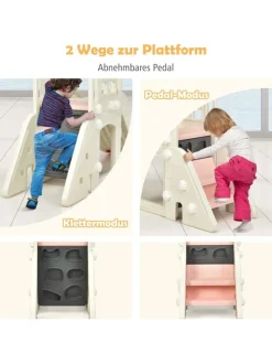 6 in 1 Spielplatz in Rosa