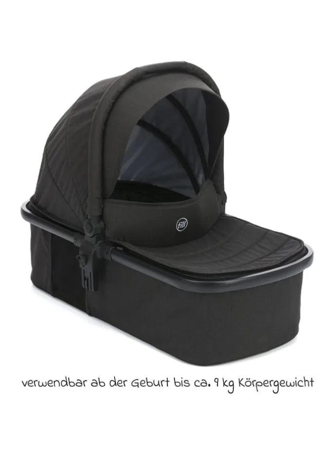 3-1 Kombi-Kinderwagen-Set Fill Jaguar mit in grau,schwarz