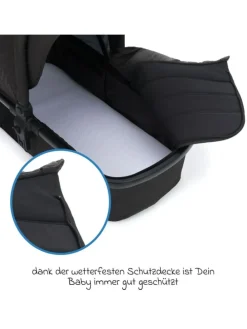 3-1 Kombi-Kinderwagen-Set Fill Jaguar mit in grau,schwarz