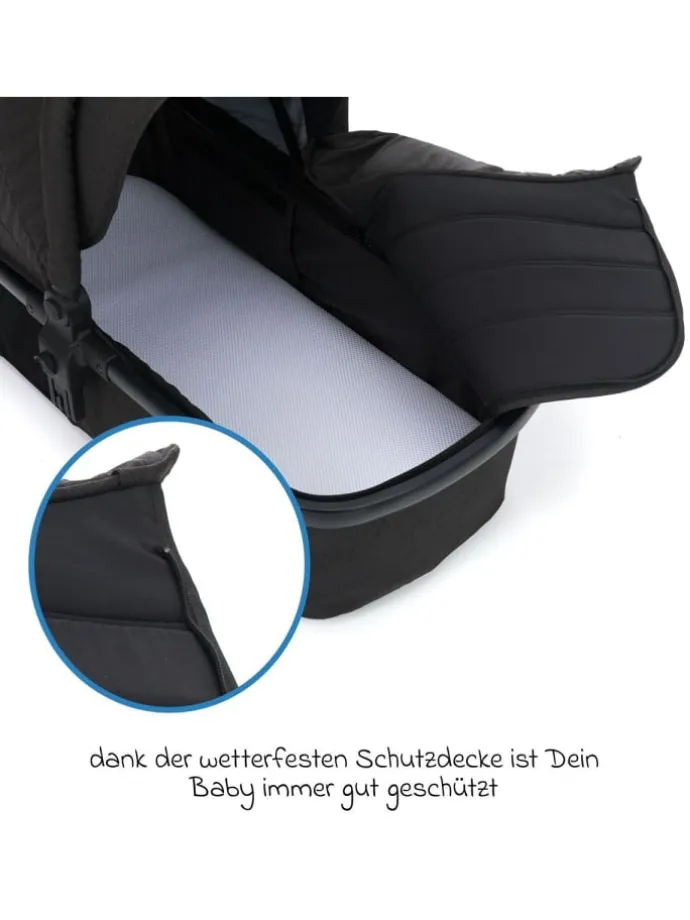 3-1 Kombi-Kinderwagen-Set Fill Jaguar mit in grau,schwarz