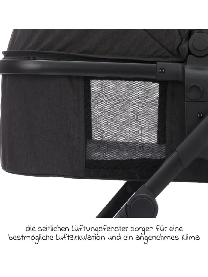 3-1 Kombi-Kinderwagen-Set Fill Jaguar mit in grau,schwarz