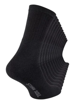 12 Paar Tennissocken, Frotteesocken in schwarz