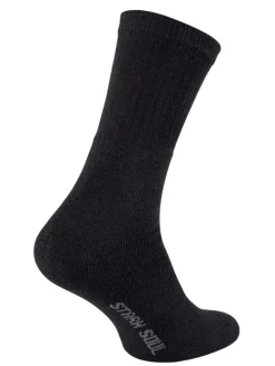 12 Paar Tennissocken, Frotteesocken in schwarz