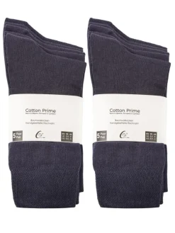 10 Paar Unisex Socken Baumwollsocken - Back to Basic in marineblau
