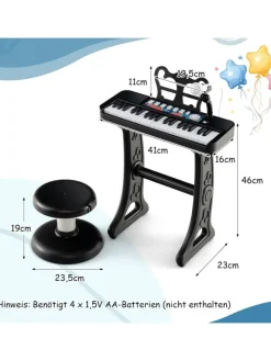 37 Tasten Keyboard ab 3 Jahren in Schwarz