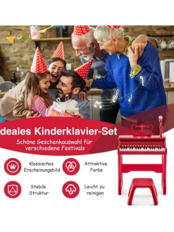 37 Tasten Keyboard ab 3 Jahren in Rot