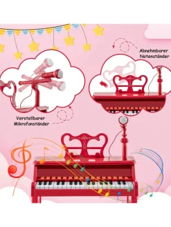 37 Tasten Keyboard ab 3 Jahren in Rot