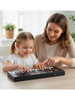 37 Tasten Keyboard Kinder ab 3 Jahren in Schwarz