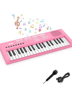 37 Tasten Keyboard Kinder ab 3 Jahren in Rosa