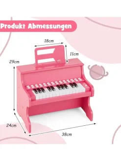 25 Tasten Keyboard Kinder ab 3 Jahren in Rosa
