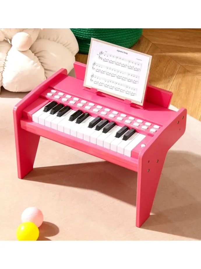 25 Tasten Keyboard Kinder ab 3 Jahren in Rosa