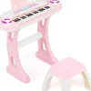 37 Tasten Klaviertastatur mit Licht in Rosa