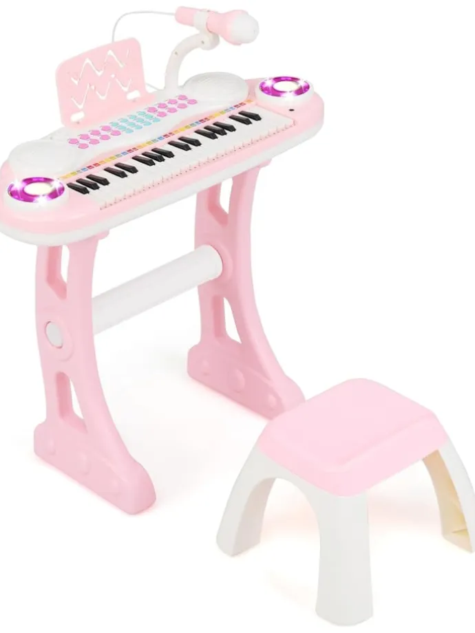 37 Tasten Klaviertastatur mit Licht in Rosa
