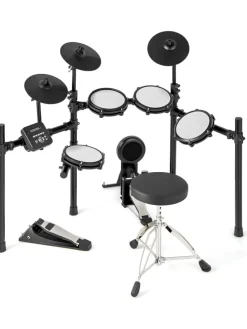 8 tlg. E-Drum Sets faltbar in Schwarz