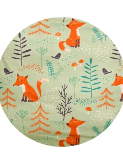 2 tlg. Feinbiber Bettwäsche 100x135cm Fuchs Wald in Grün