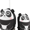 2 tlg. Kinderkoffer Rucksack in Schwarz