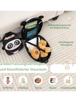 2 tlg. Kinderkoffer Rucksack in Schwarz
