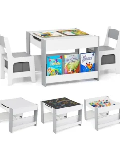 3 tlg. Kindersitzgruppe ab 3 Jahren in Grau
