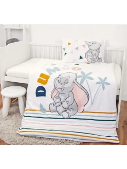 2 tlg. Renforcé Bettwäsche 100x135cm Disney Dumbo in Bunt