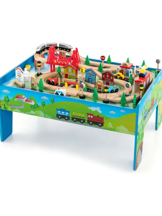 80 tlg. Set Eisenbahn in Bunt