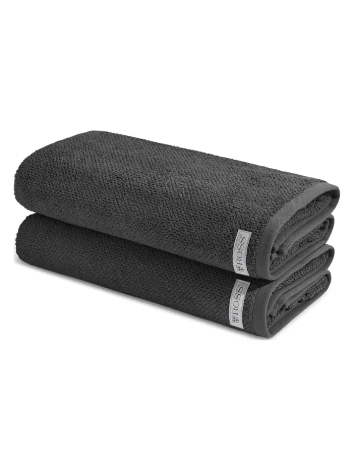 2 X Duschtuch im Set Selection in Anthrazit