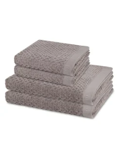 2 X Handtuch 2 X Duschtuch im Set Harmony in Flanell